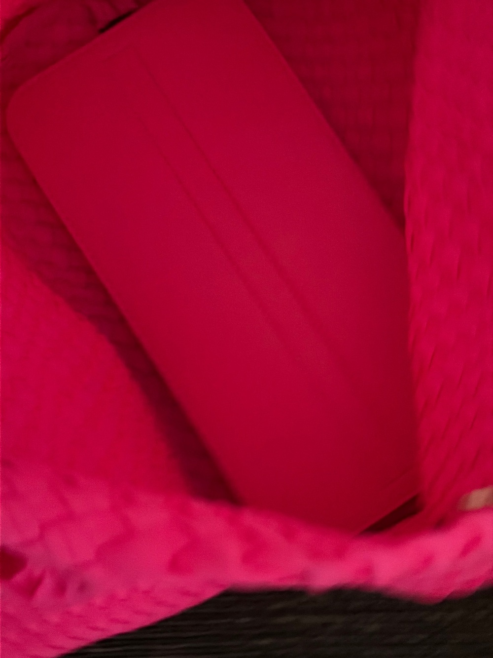 Ah dorned Hot Pink Woven Tote Bag with Matching Pouch - Women Bags - Picture 4 of 7